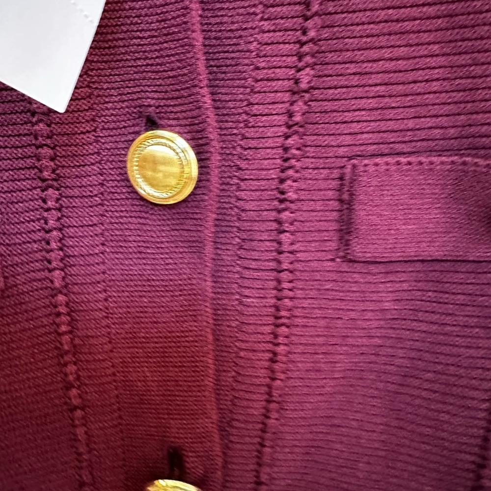 Ann Taylor S NWT Burgundy / Wine sweater top - Picture 3 of 4